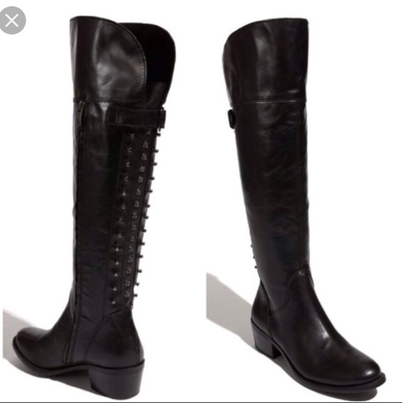 Vince Camuto Shoes - Vince Camuto Black leather knee boots size 6 1/2
